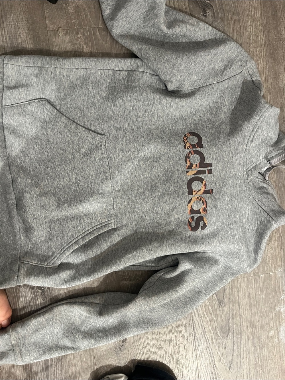 adidas woman’s Gray Sweatshirt with Camo Logo